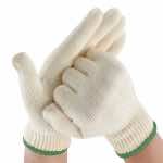 汉盾劳保批发 7针本白600g全棉纱线手套